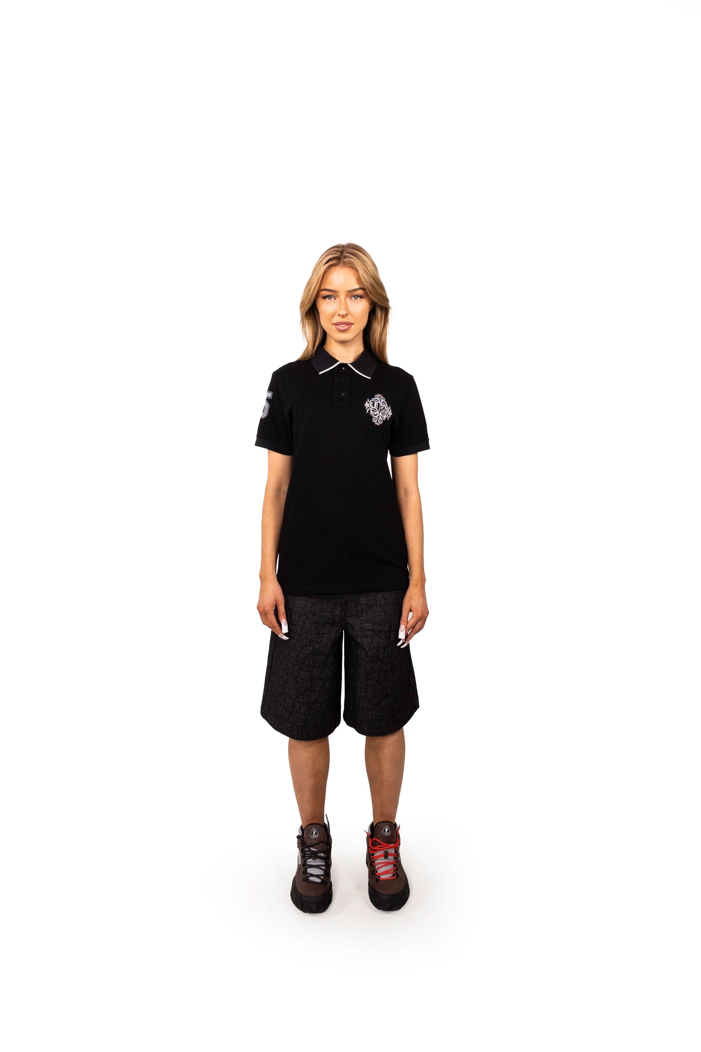 BLACK MONOGRAM JORTS UNISEX
