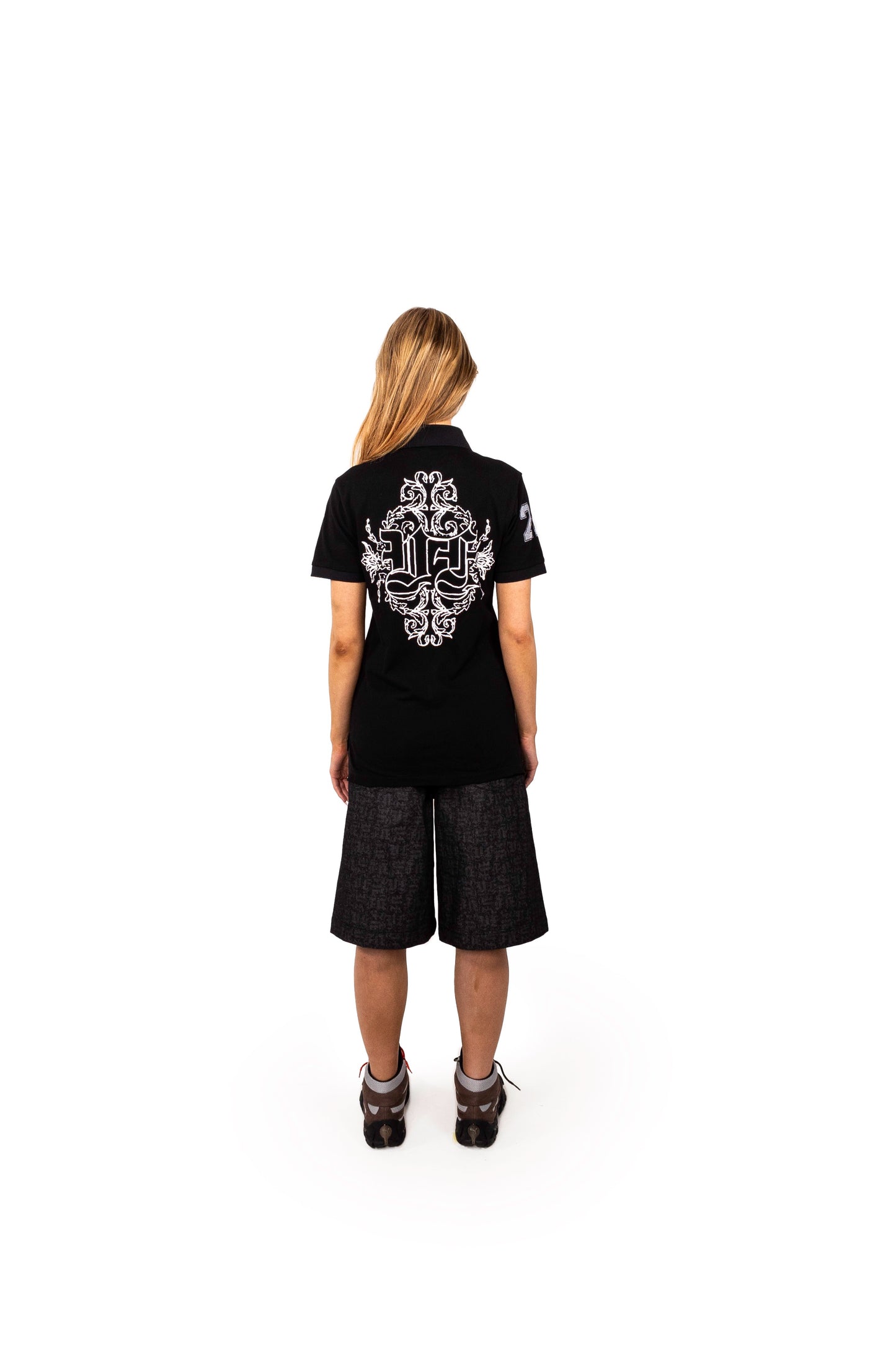 BLACK MONOGRAM JORTS UNISEX
