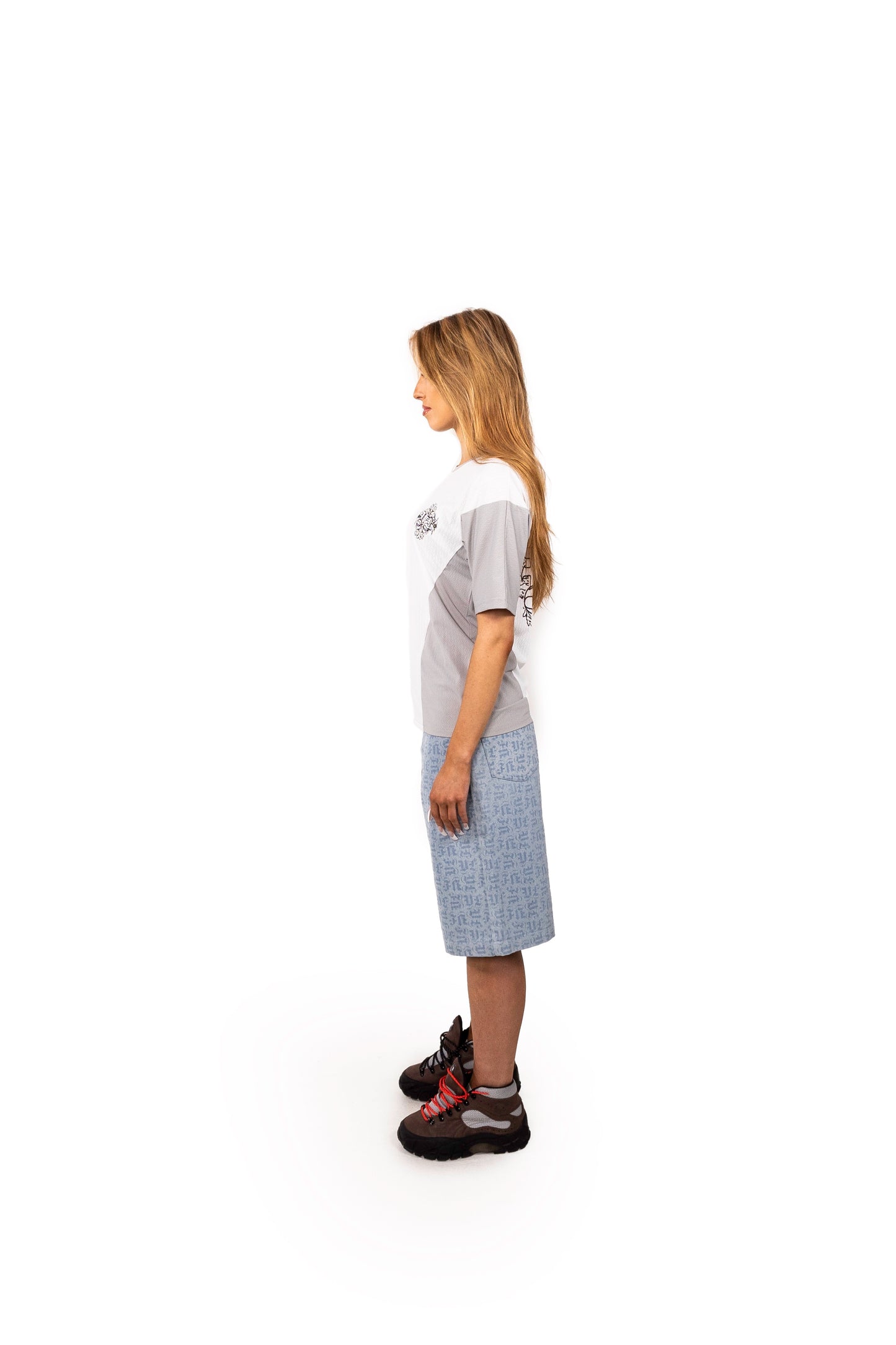 BLUE MONOGRAM JORTS UNISEX