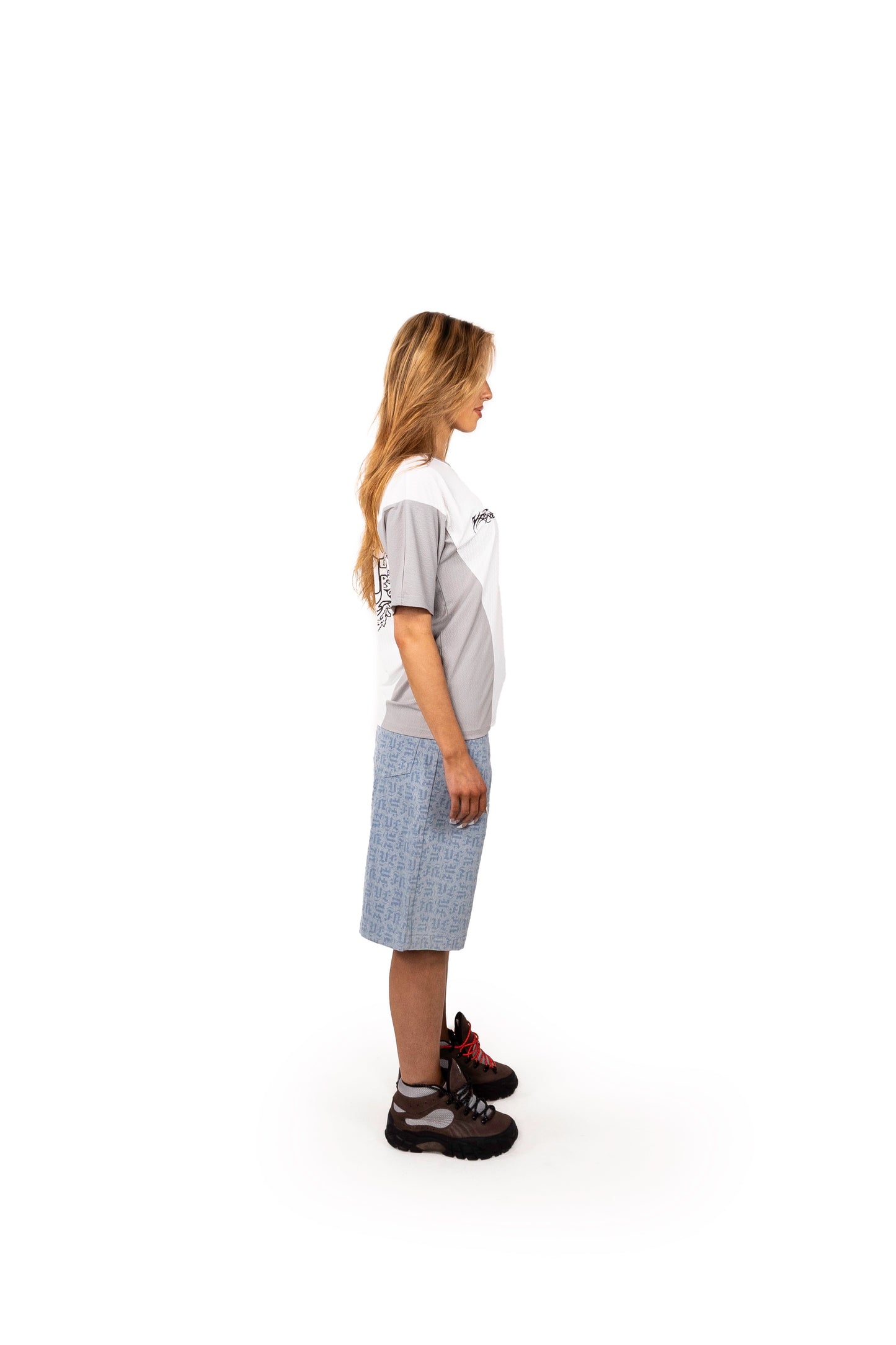 BLUE MONOGRAM JORTS UNISEX