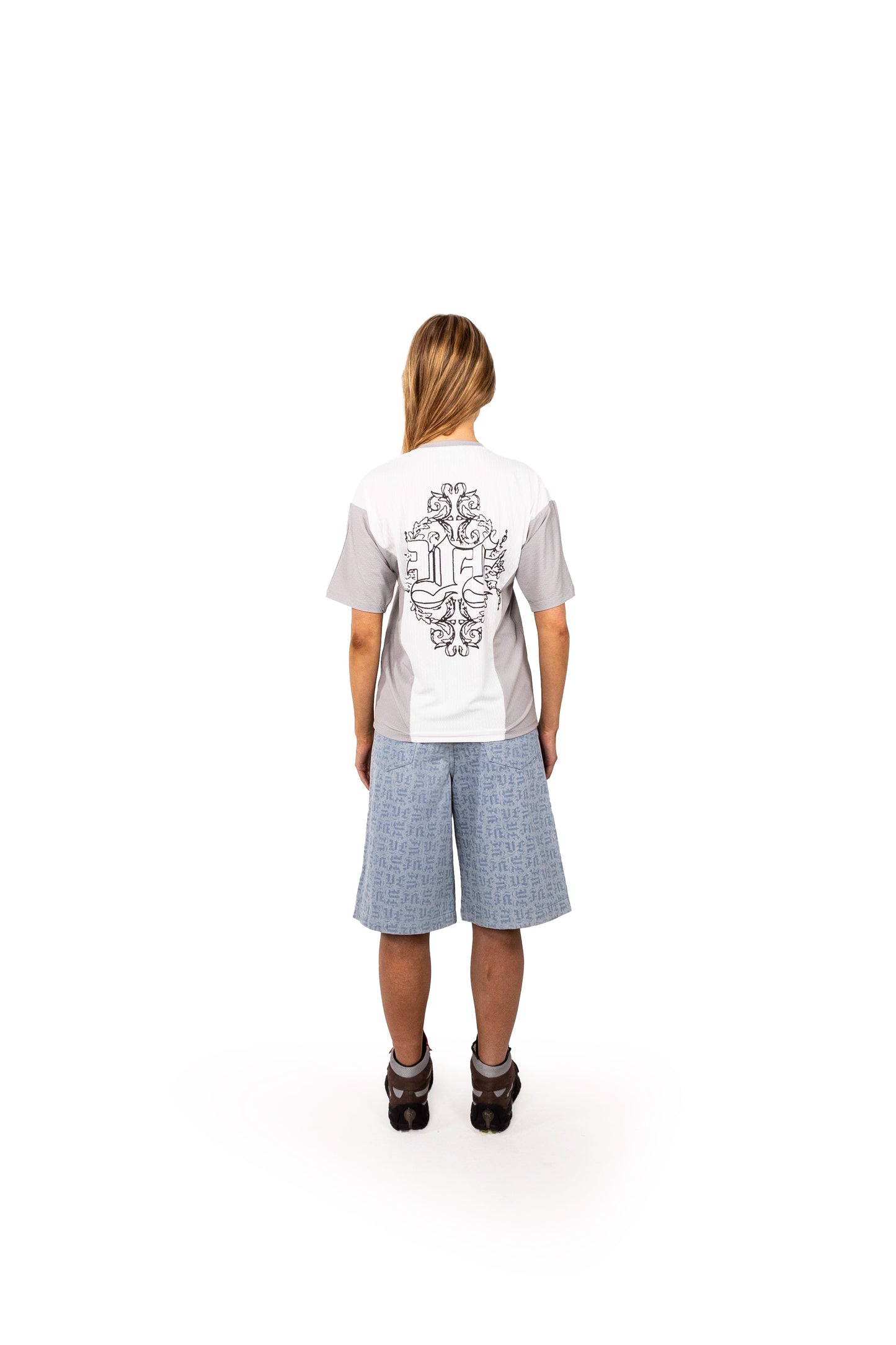 BLUE MONOGRAM JORTS UNISEX