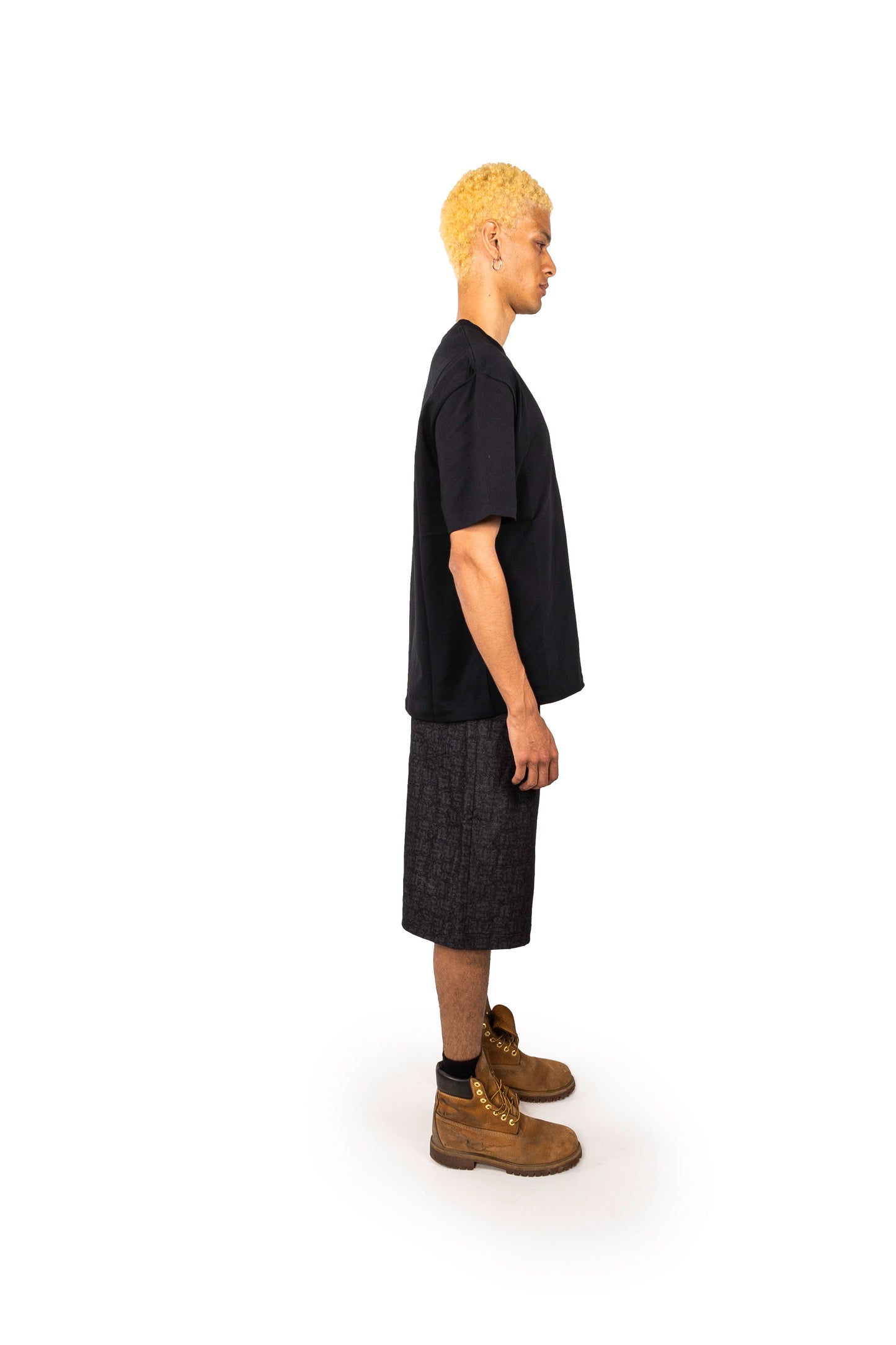 BLACK MONOGRAM JORTS UNISEX