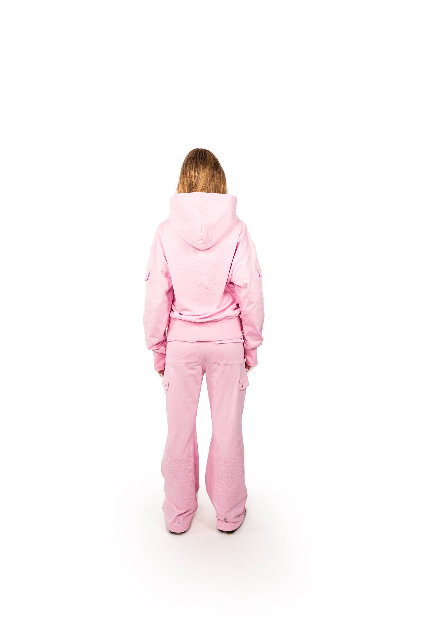 VF PINK EMBOSSED HOODIE