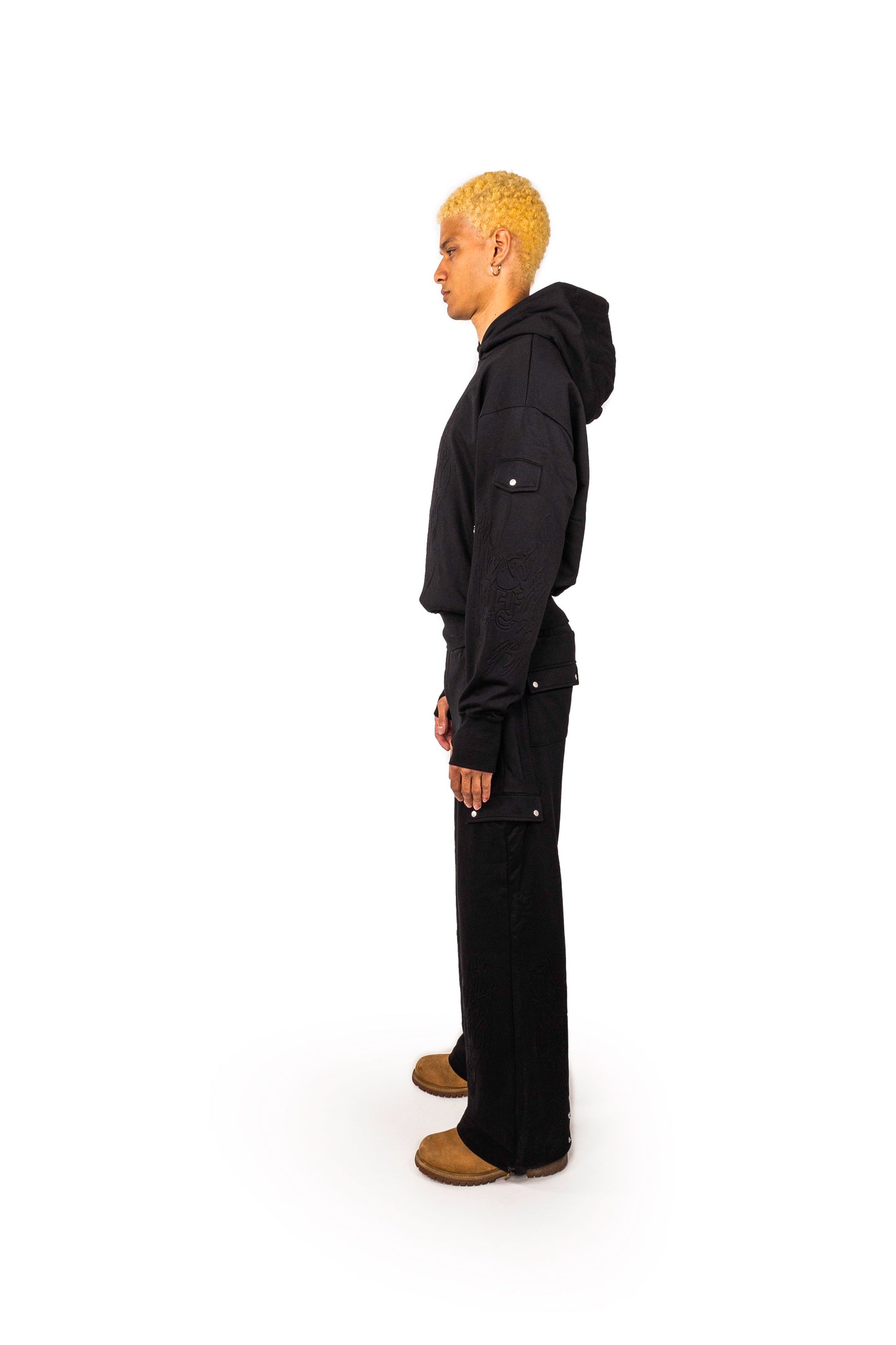 VF BLACK EMBOSSED HOODIE