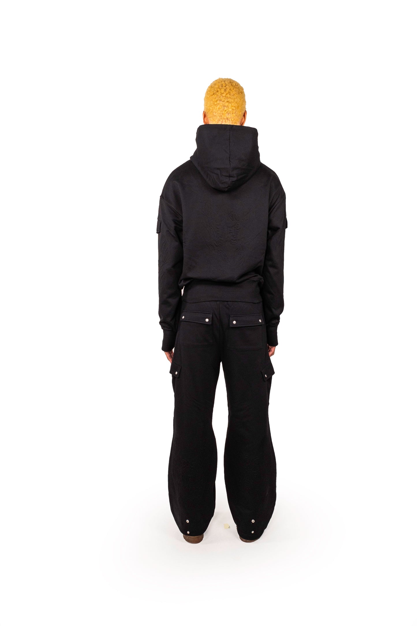 VF BLACK EMBOSSED HOODIE