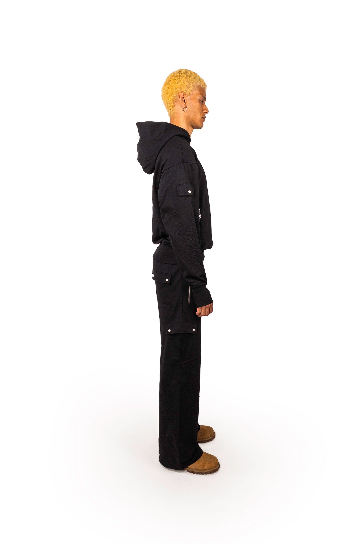 VF BLACK EMBOSSED HOODIE