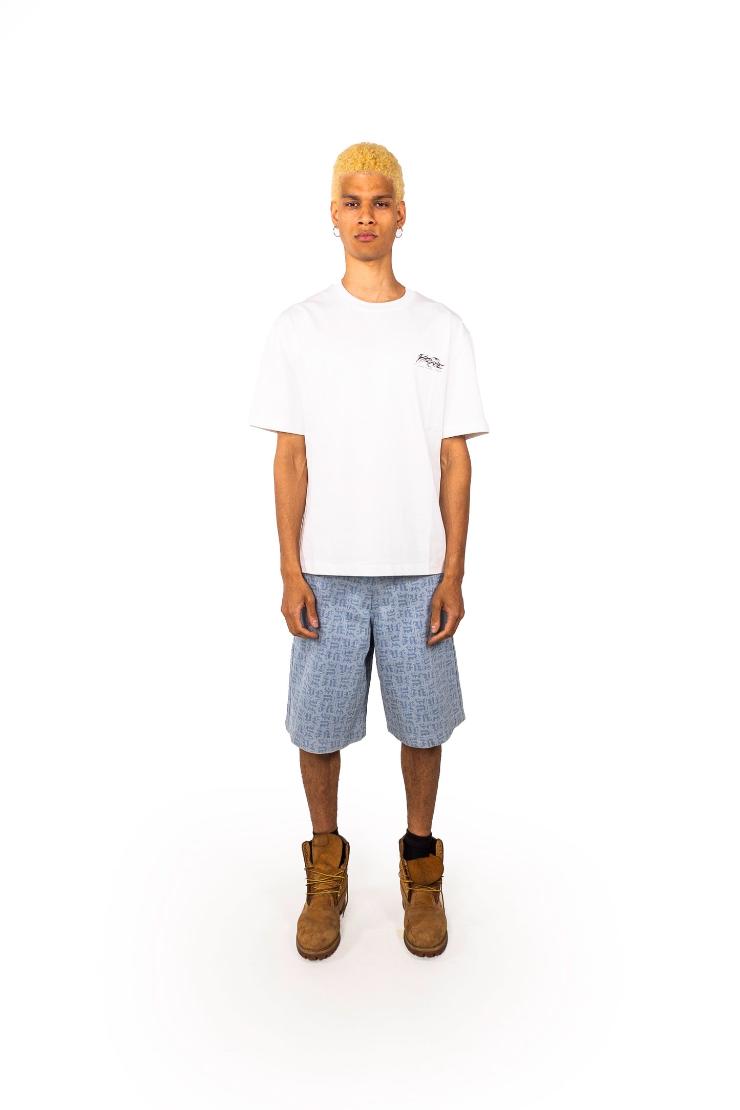 BLUE MONOGRAM JORTS UNISEX