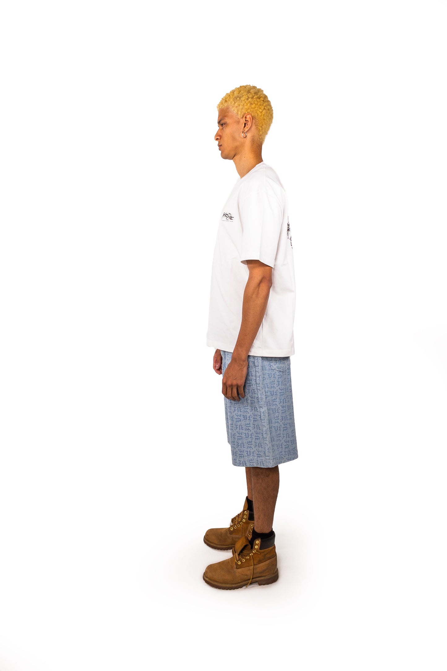 BLUE MONOGRAM JORTS UNISEX