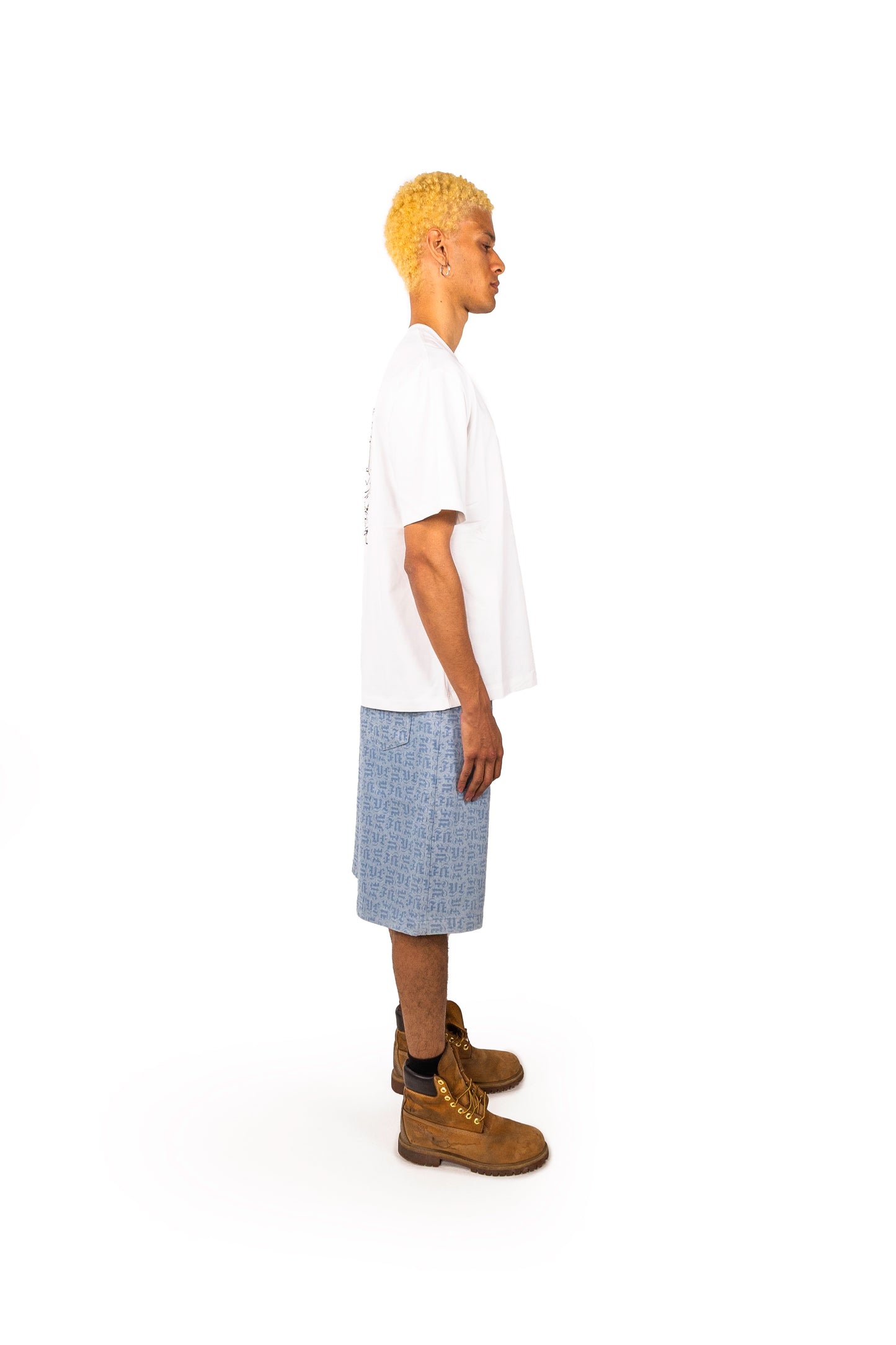 BLUE MONOGRAM JORTS UNISEX
