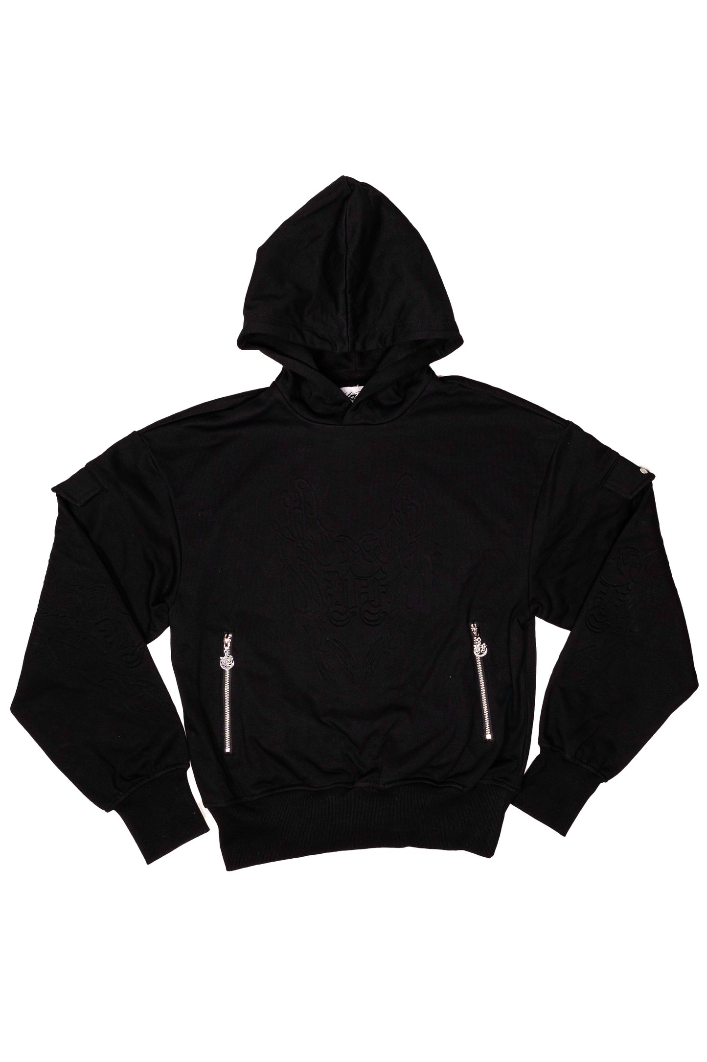 VF BLACK EMBOSSED HOODIE