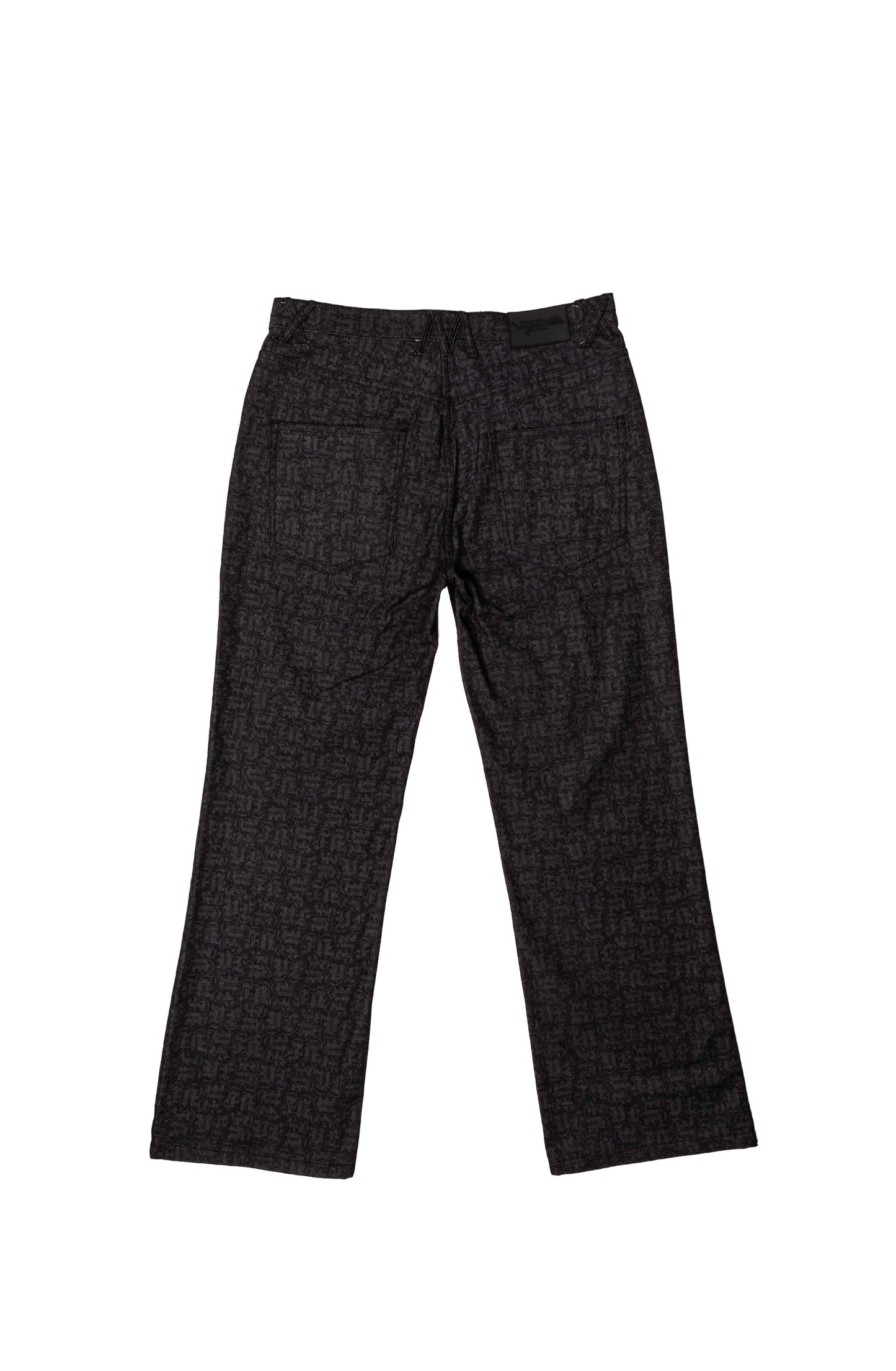 BLACK MONOGRAM JEANS UNISEX