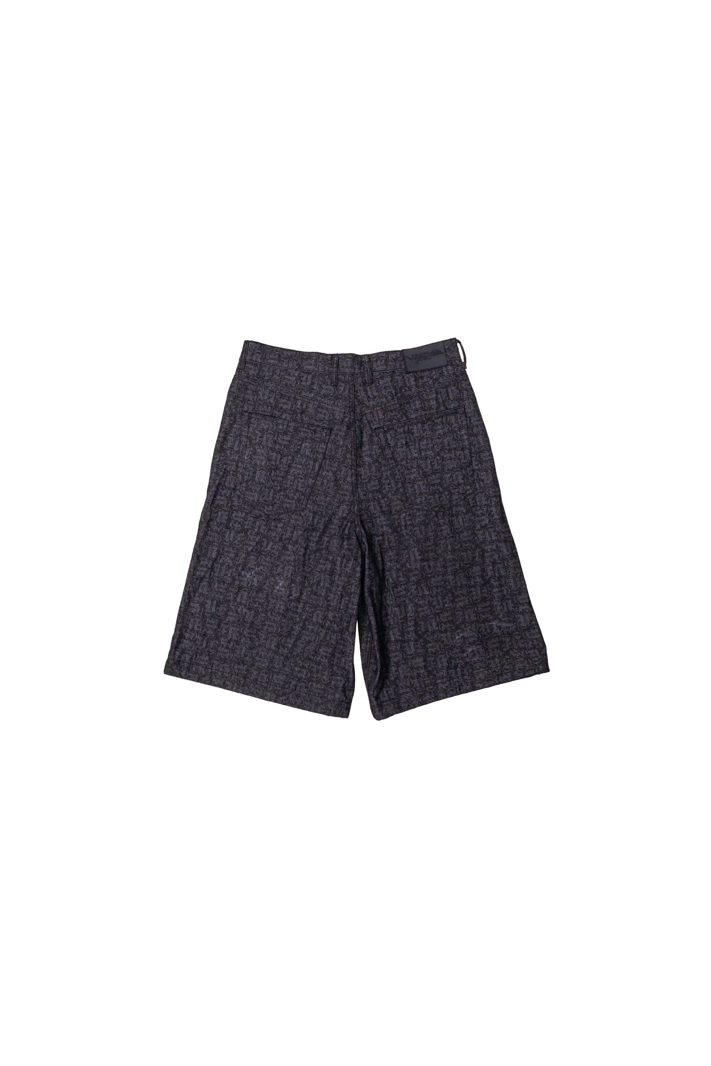 BLACK MONOGRAM JORTS UNISEX
