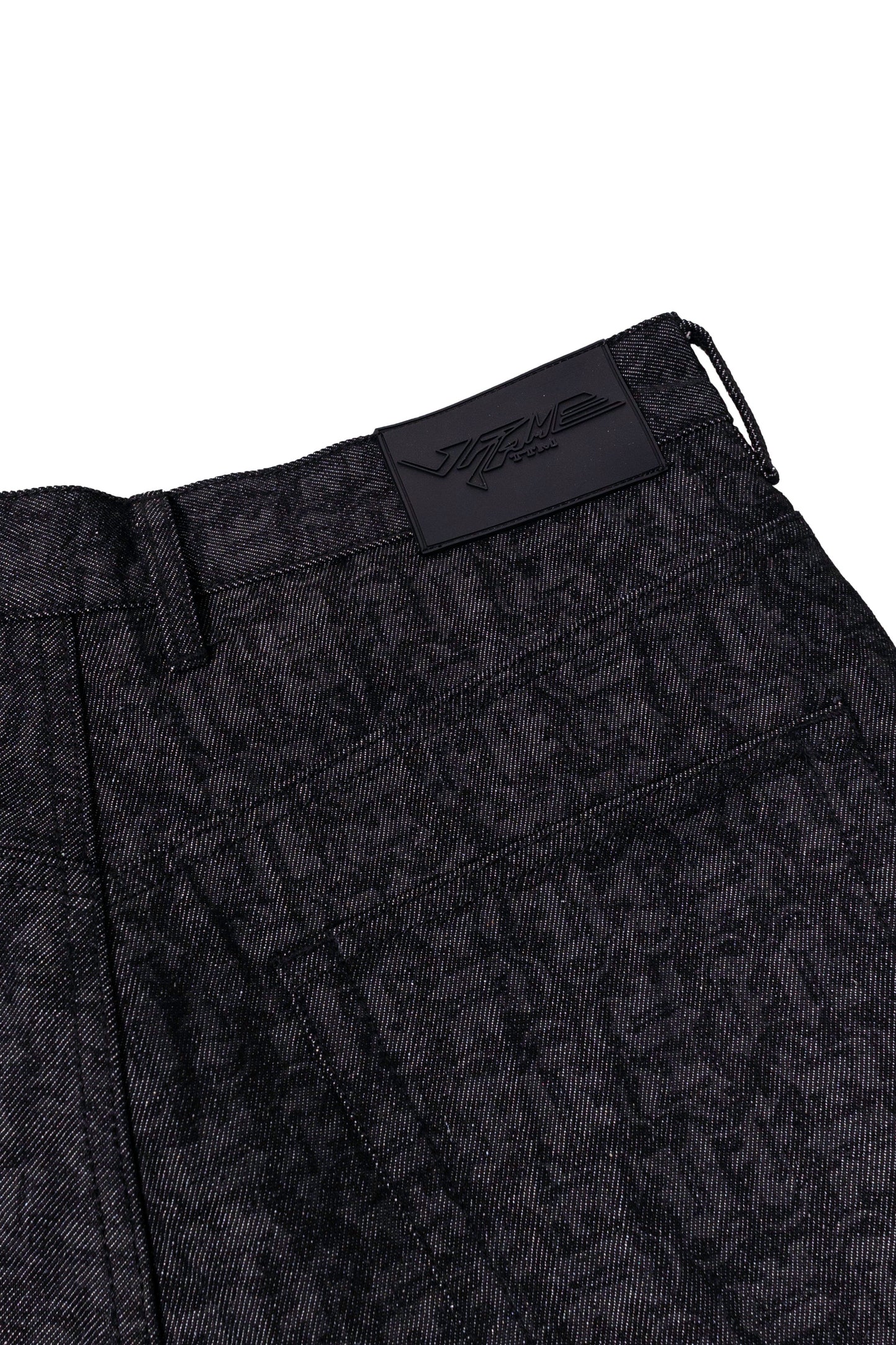 BLACK MONOGRAM JORTS UNISEX