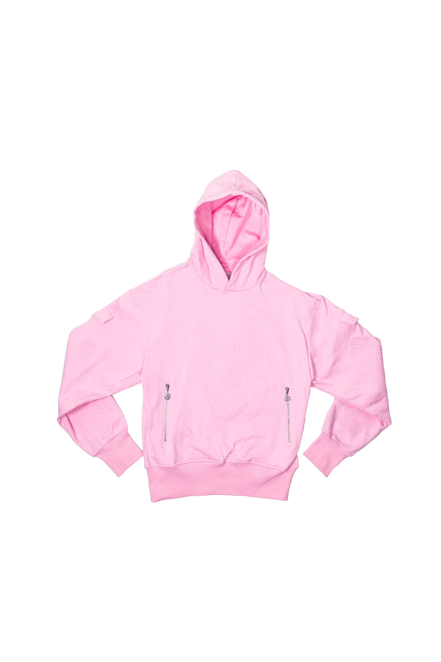VF PINK EMBOSSED HOODIE