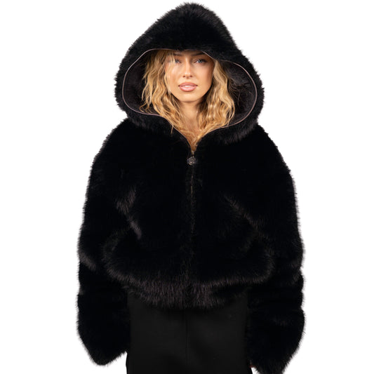 Black Panther Faux Fur JACKET