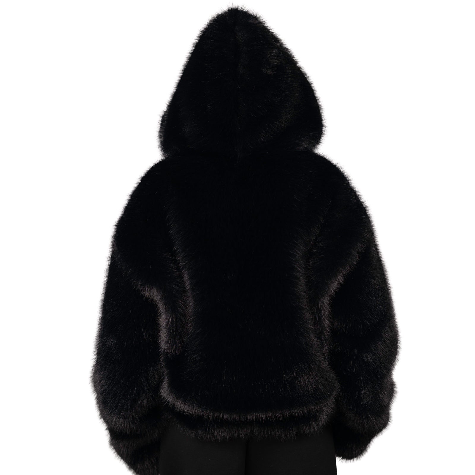 Black Phantom Faux Fur JACKET