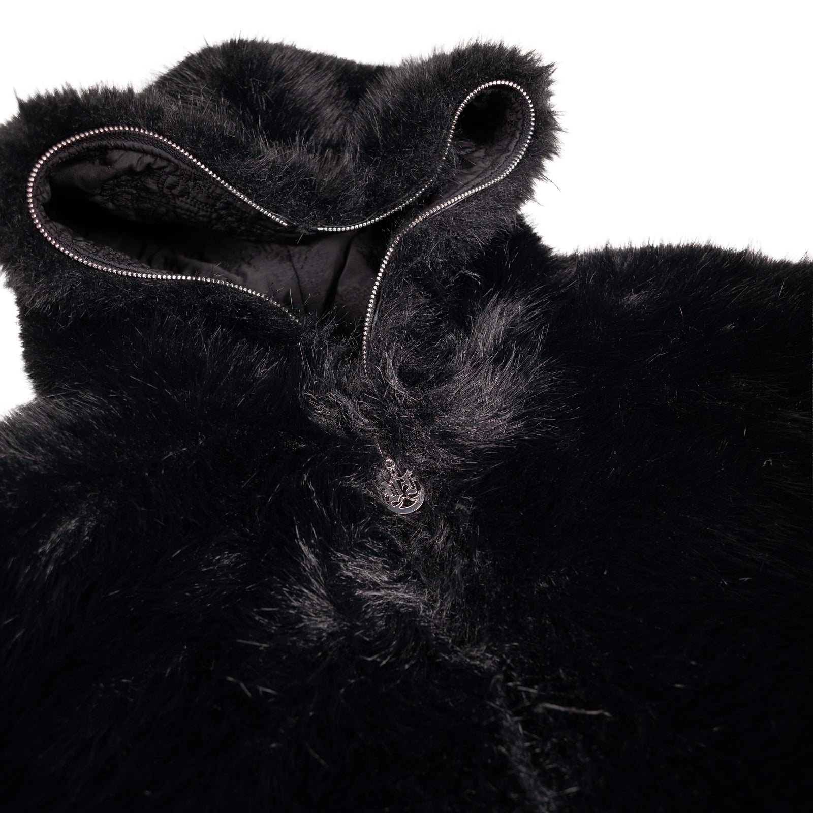 Black Phantom Faux Fur JACKET