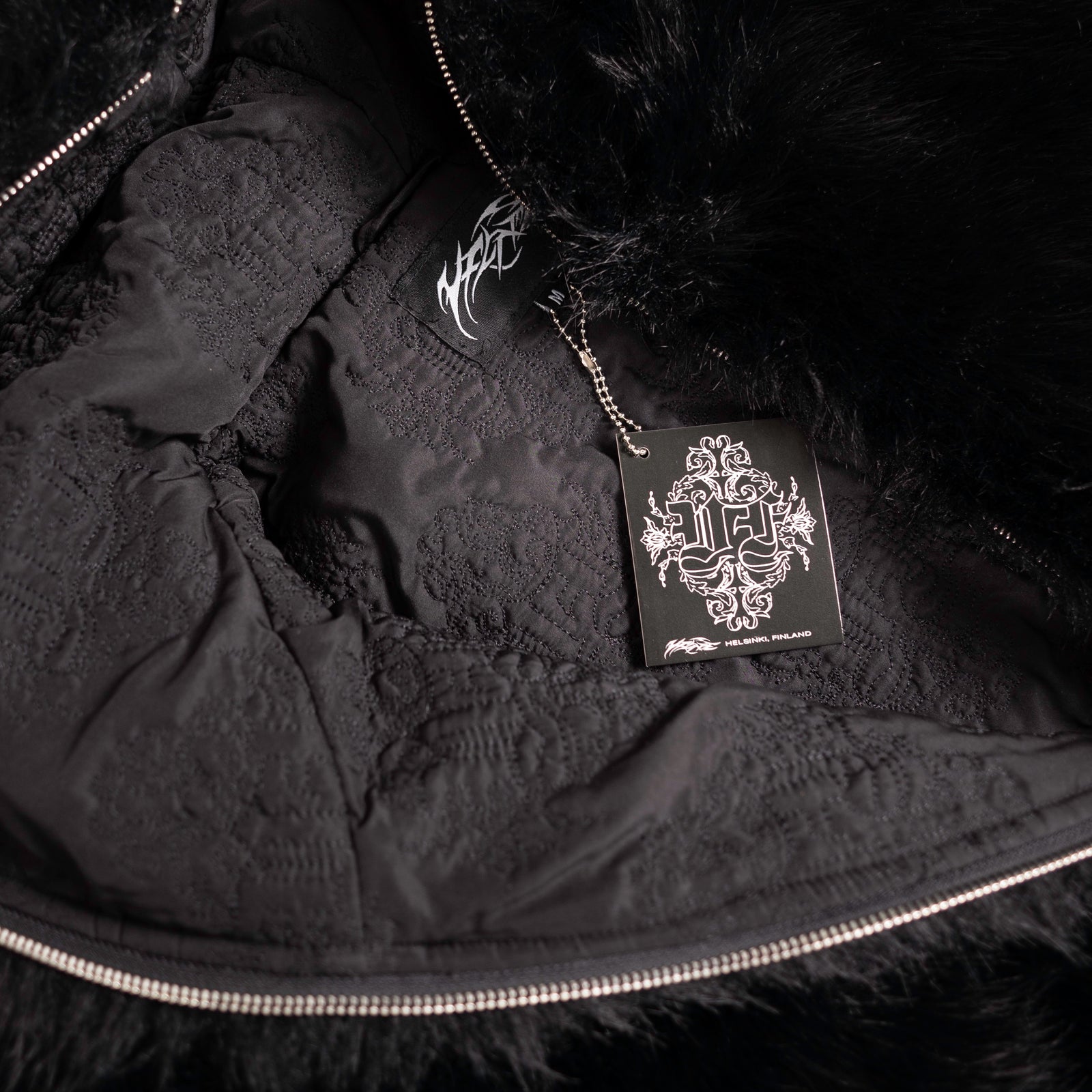Black Phantom Faux Fur JACKET