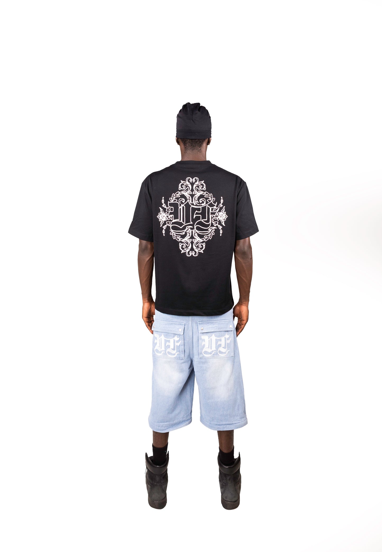 BLUE DENIM DETACHABLE CARGO PANTS