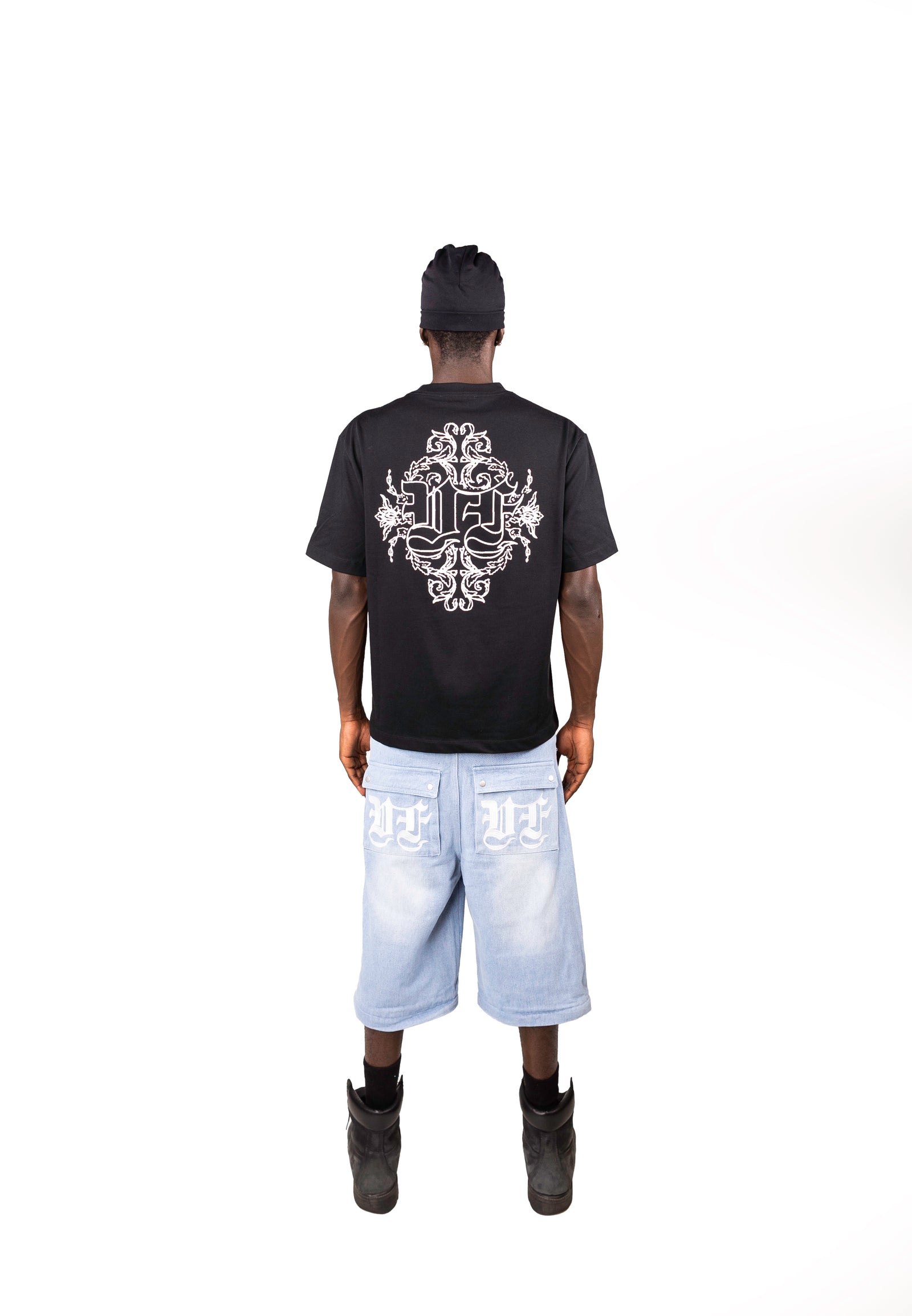 BLUE DENIM DETACHABLE CARGO PANTS