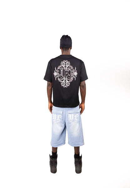 BLUE DENIM DETACHABLE CARGO PANTS