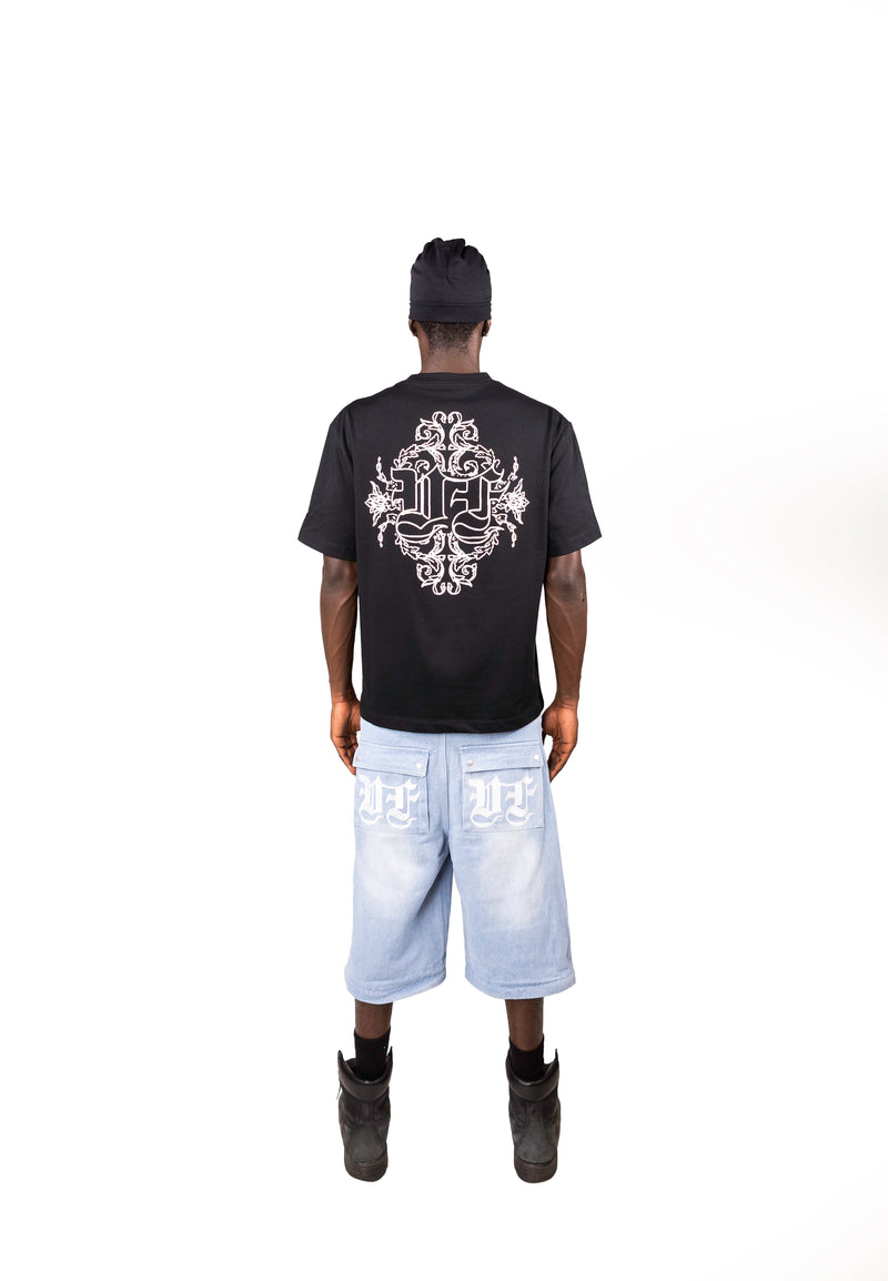 BLUE DENIM DETACHABLE CARGO PANTS hover image