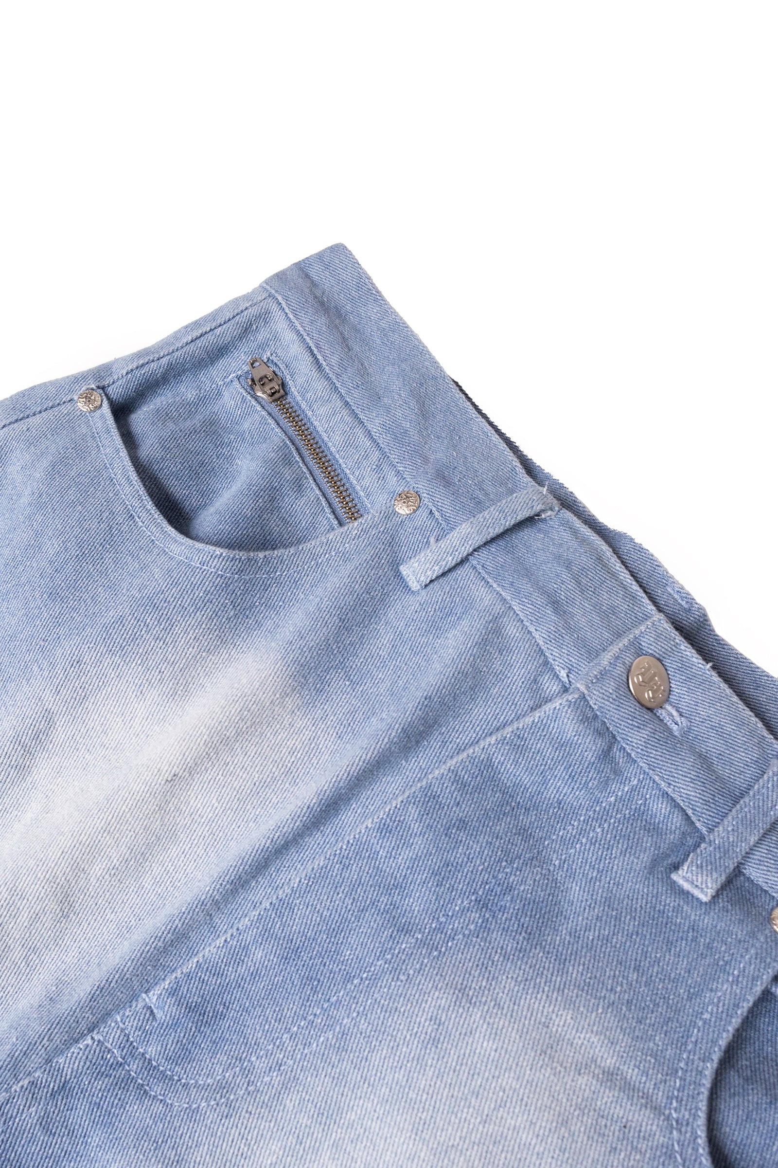 BLUE DENIM DETACHABLE CARGO PANTS