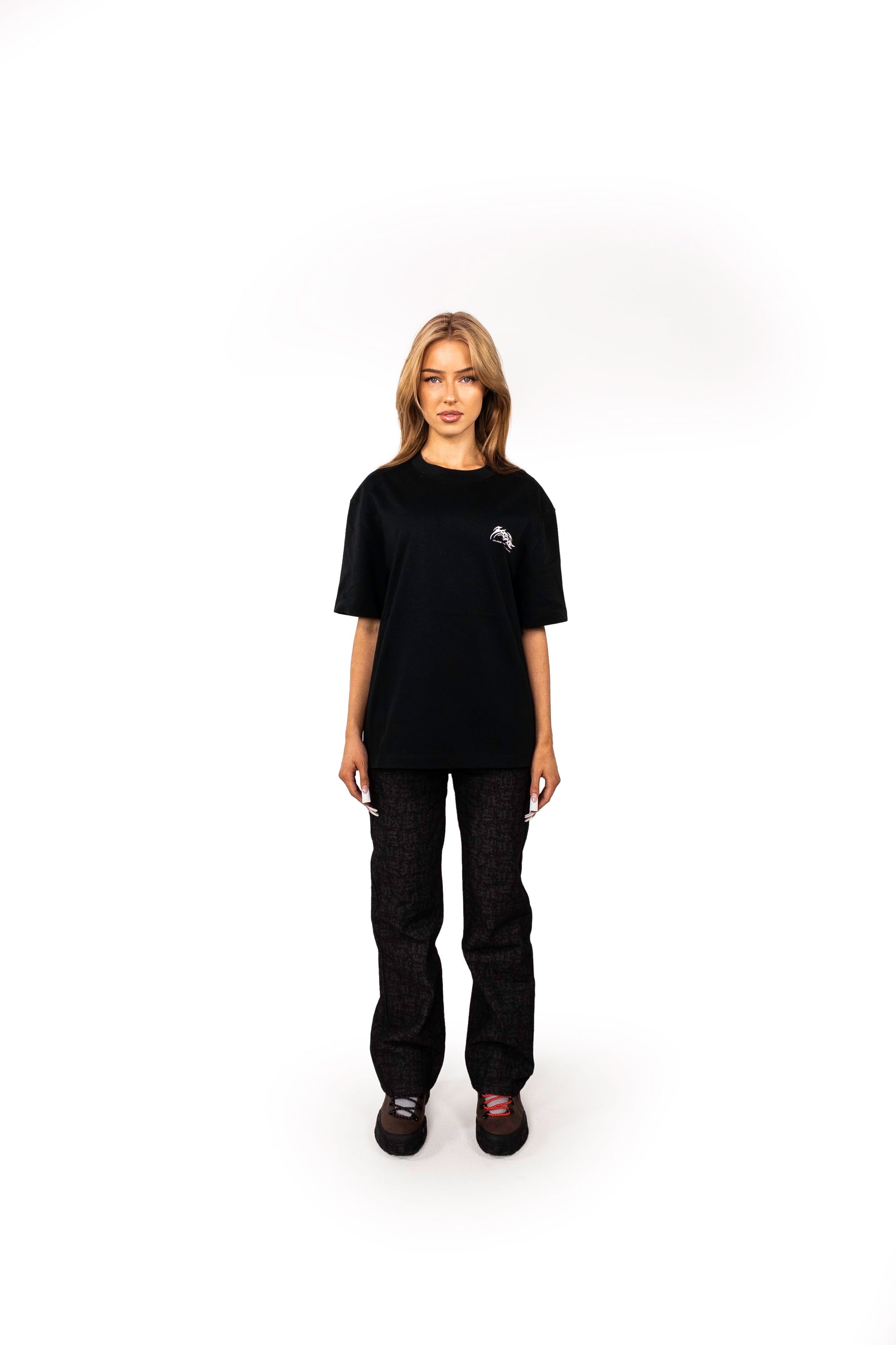ANTIQUE OBLIQUE  T-SHIRT BLACK