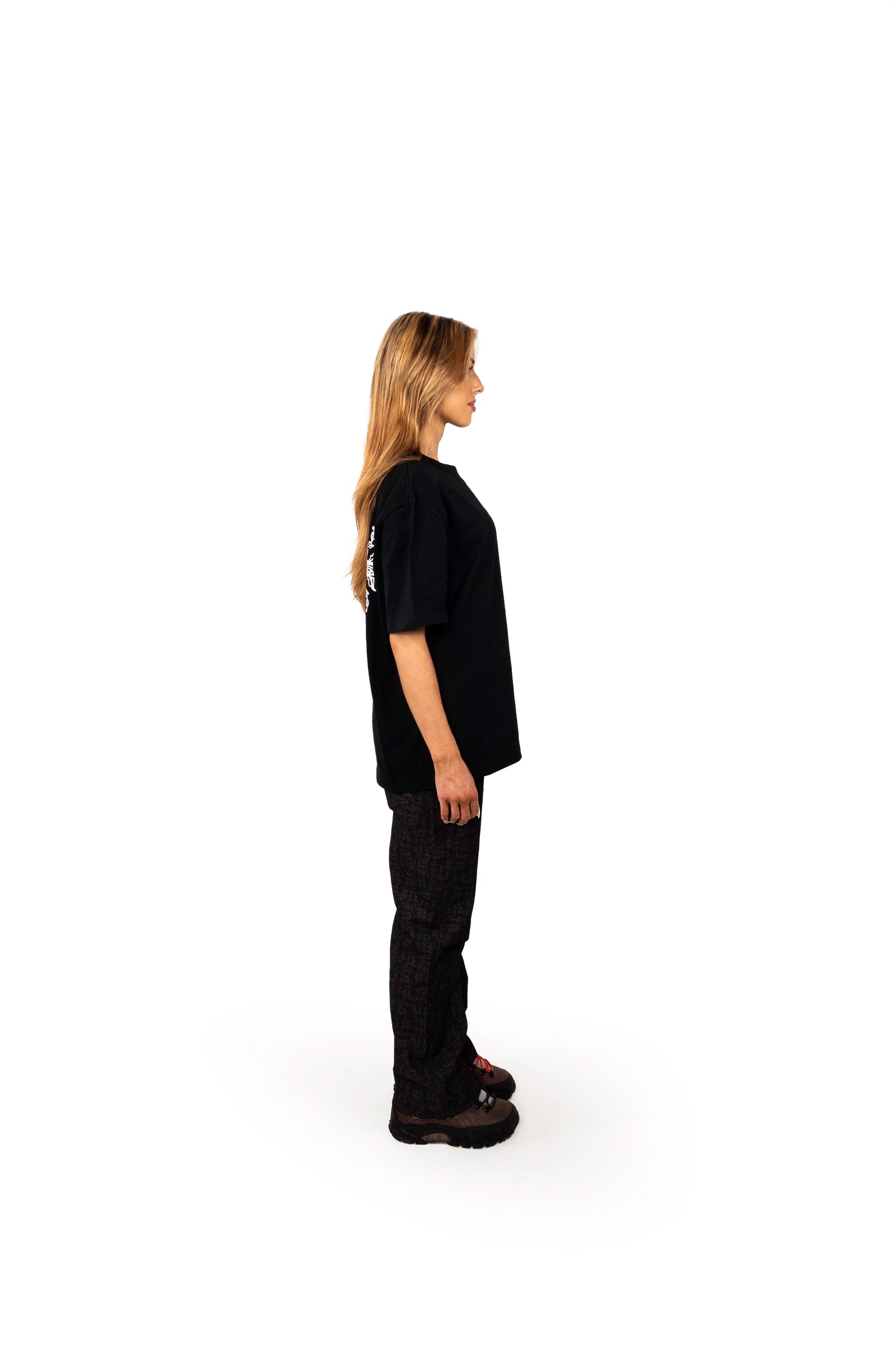 ANTIQUE OBLIQUE  T-SHIRT BLACK