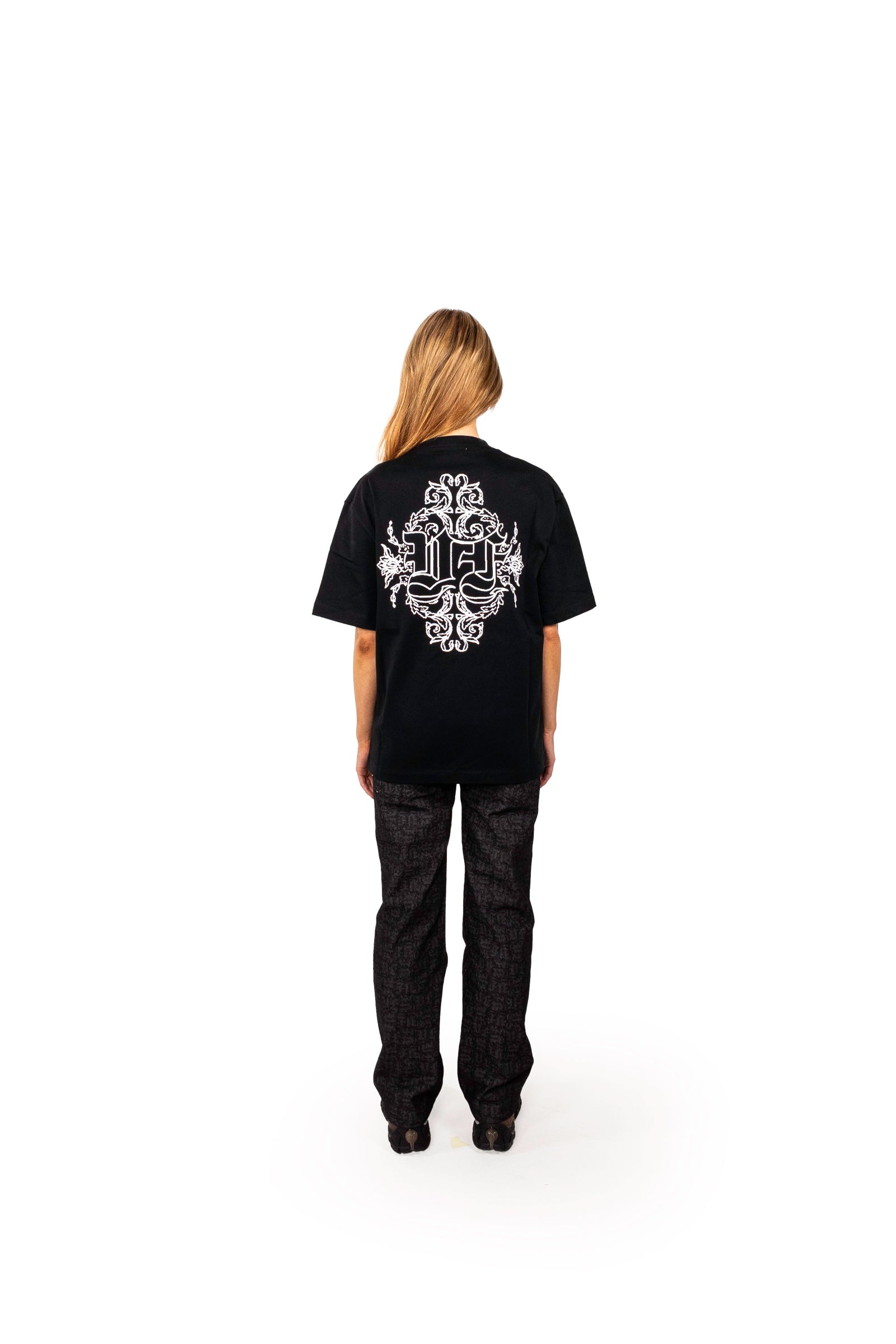 ANTIQUE OBLIQUE  T-SHIRT BLACK