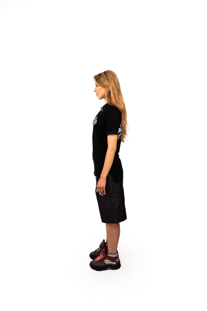 BLACK MONOGRAM JORTS UNISEX