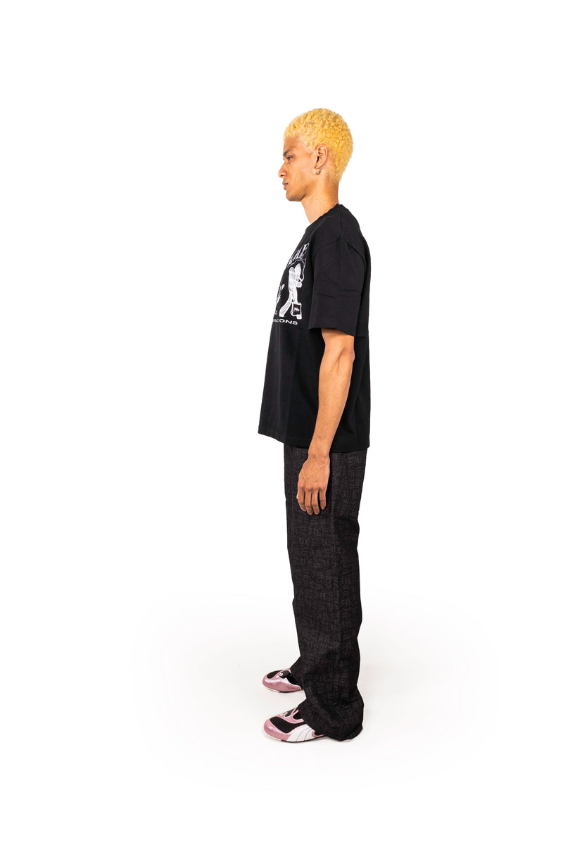 BLACK MONOGRAM JEANS UNISEX hover image