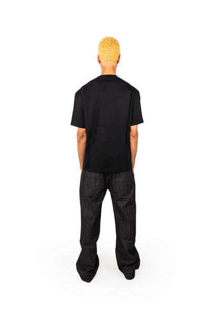 BLACK MONOGRAM JEANS UNISEX