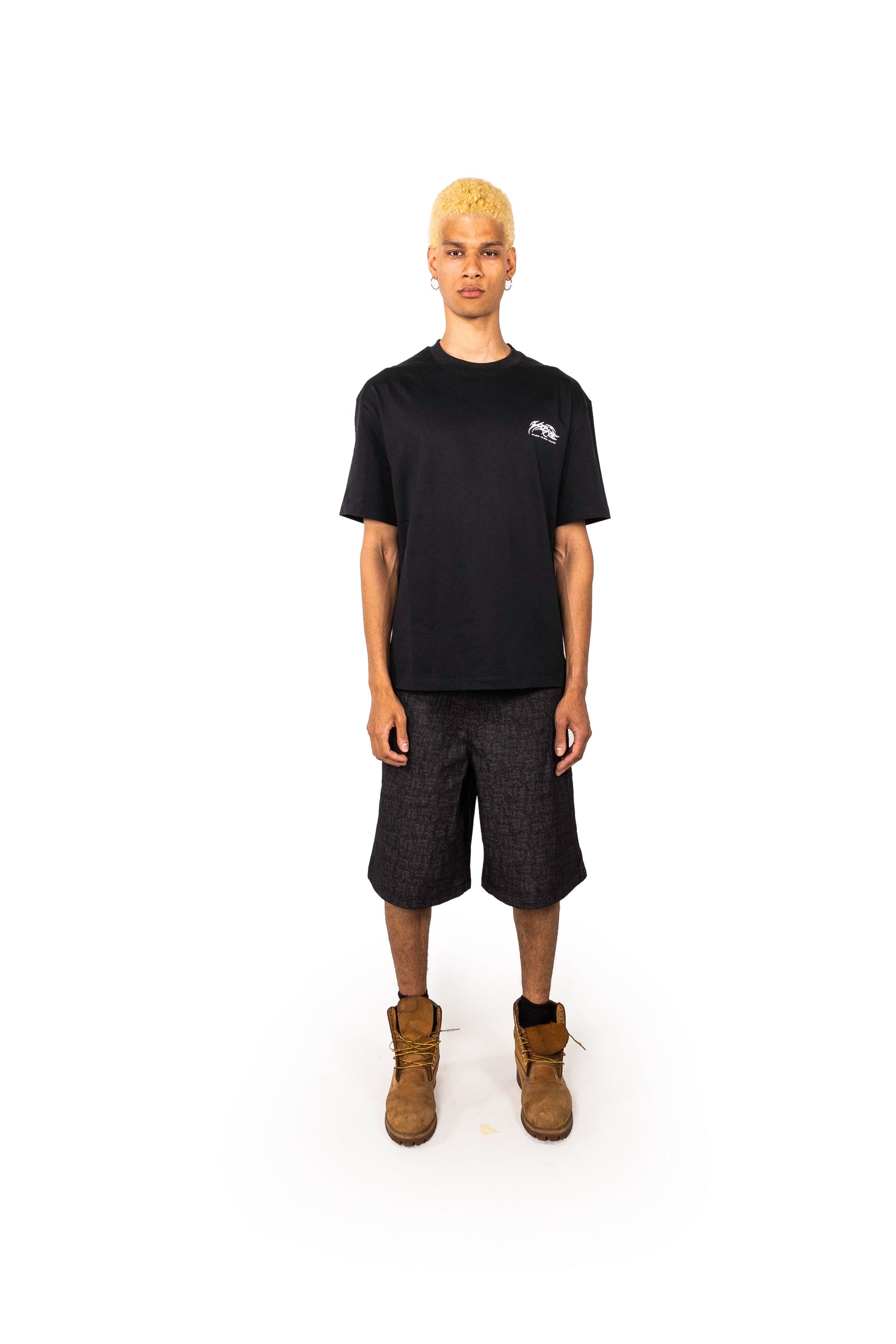 ANTIQUE OBLIQUE  T-SHIRT BLACK