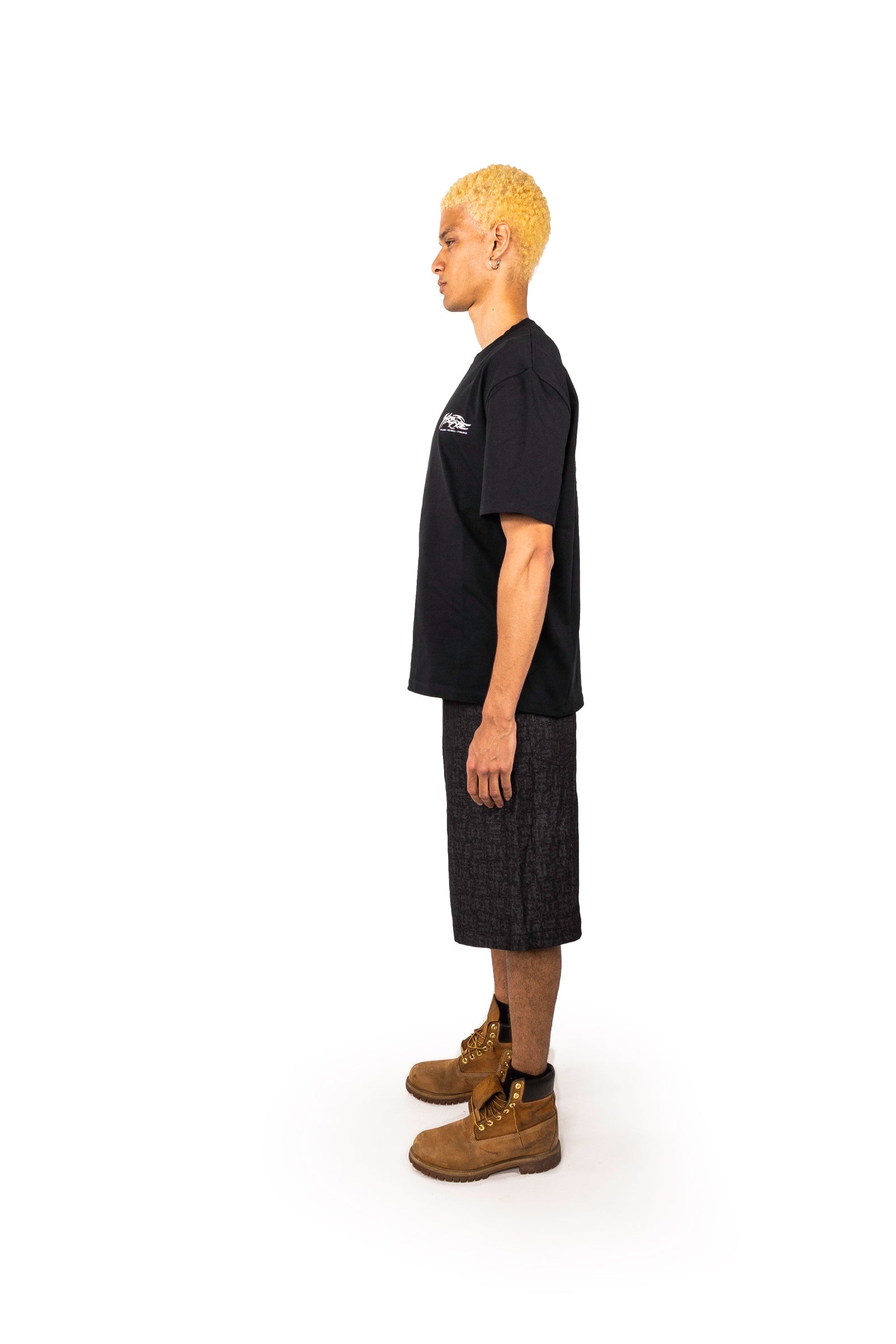 ANTIQUE OBLIQUE  T-SHIRT BLACK