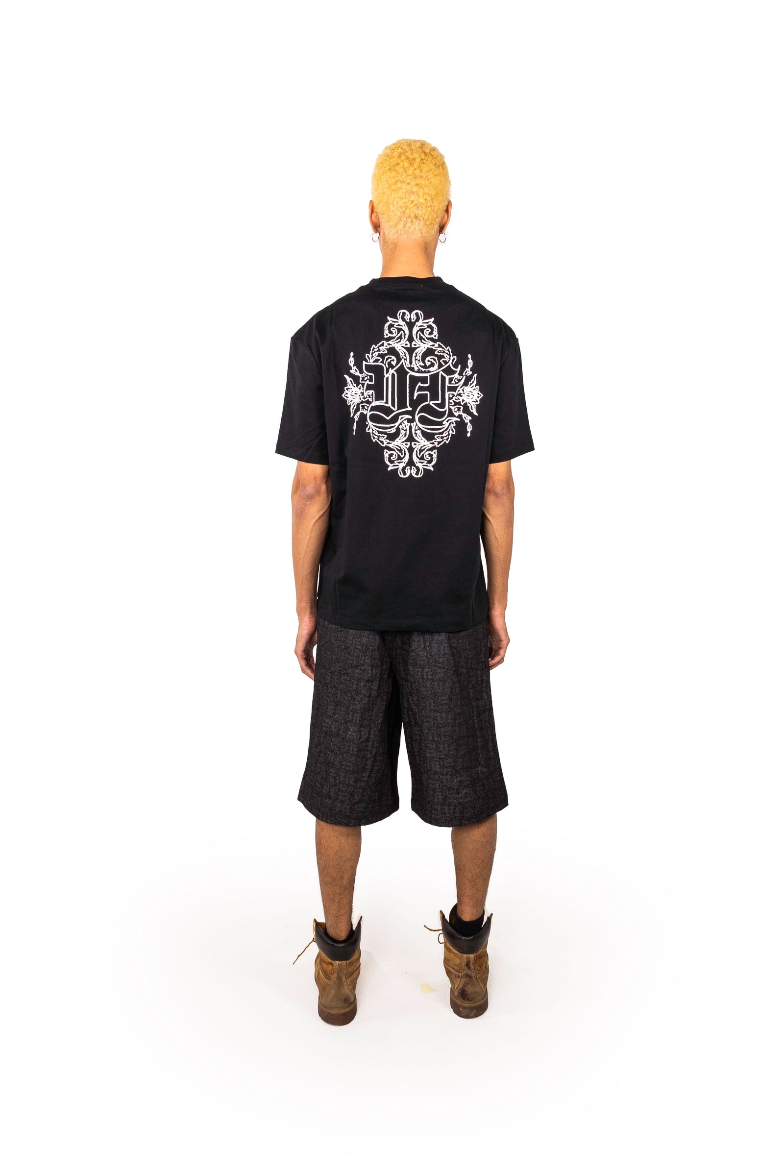 ANTIQUE OBLIQUE  T-SHIRT BLACK