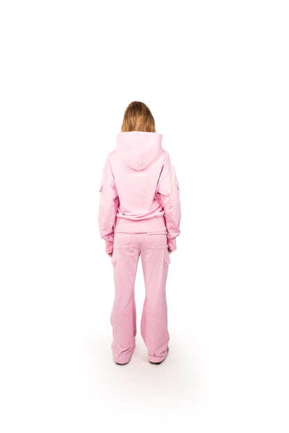 PINK EMBOSSED PANTS