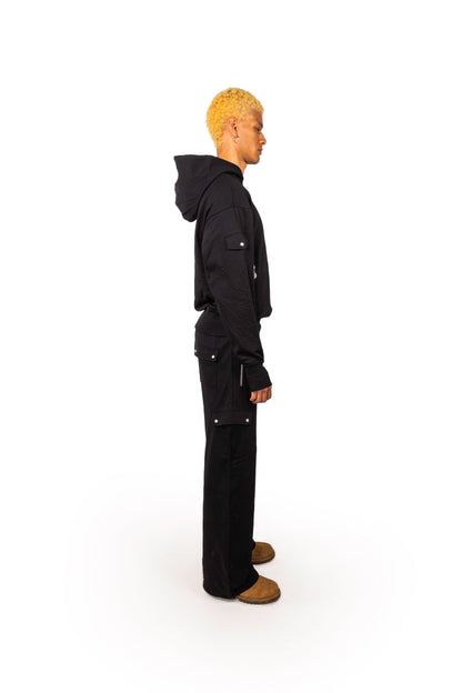 VF BLACK EMBOSSED HOODIE
