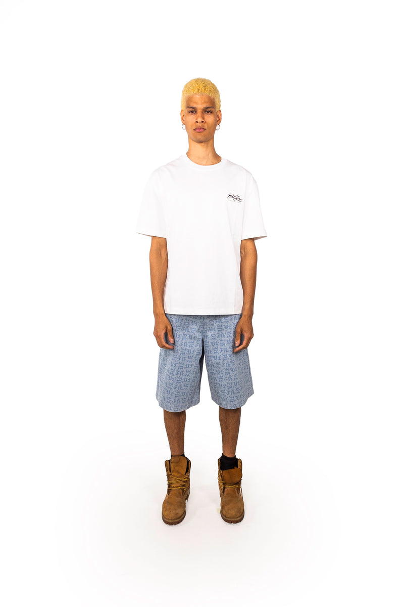 BLUE MONOGRAM JORTS UNISEX