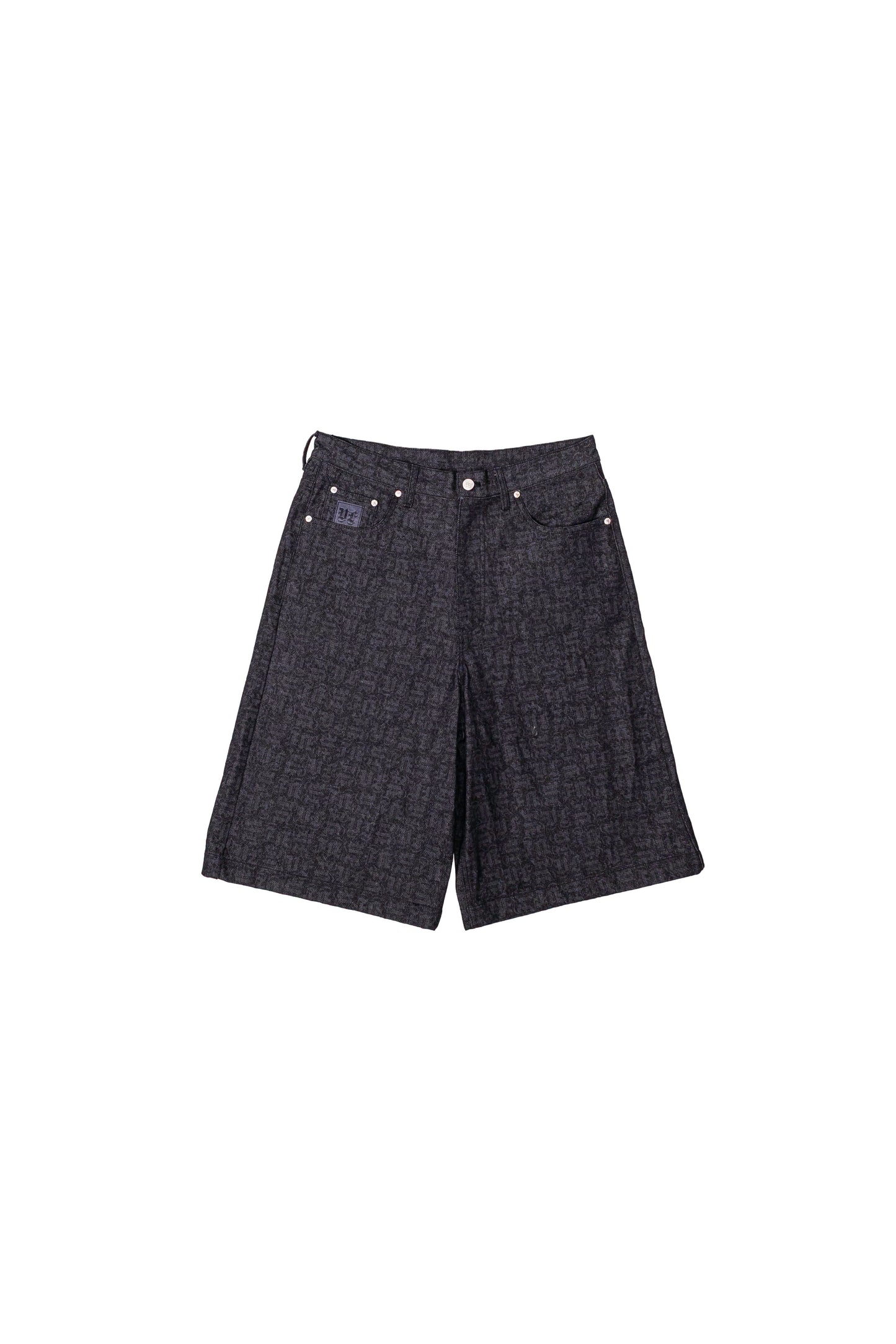 BLACK MONOGRAM JORTS UNISEX