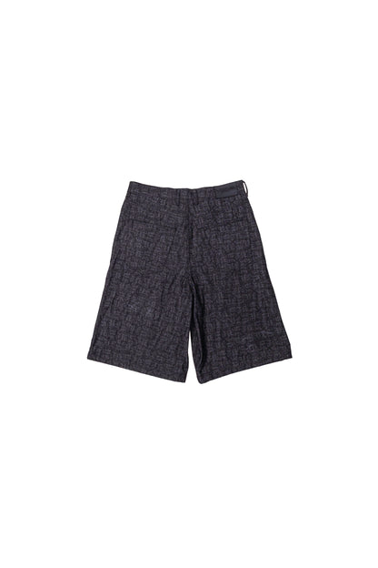 BLACK MONOGRAM JORTS UNISEX