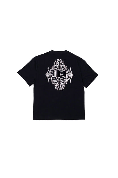 ANTIQUE OBLIQUE  T-SHIRT BLACK