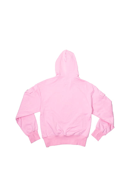VF PINK EMBOSSED HOODIE