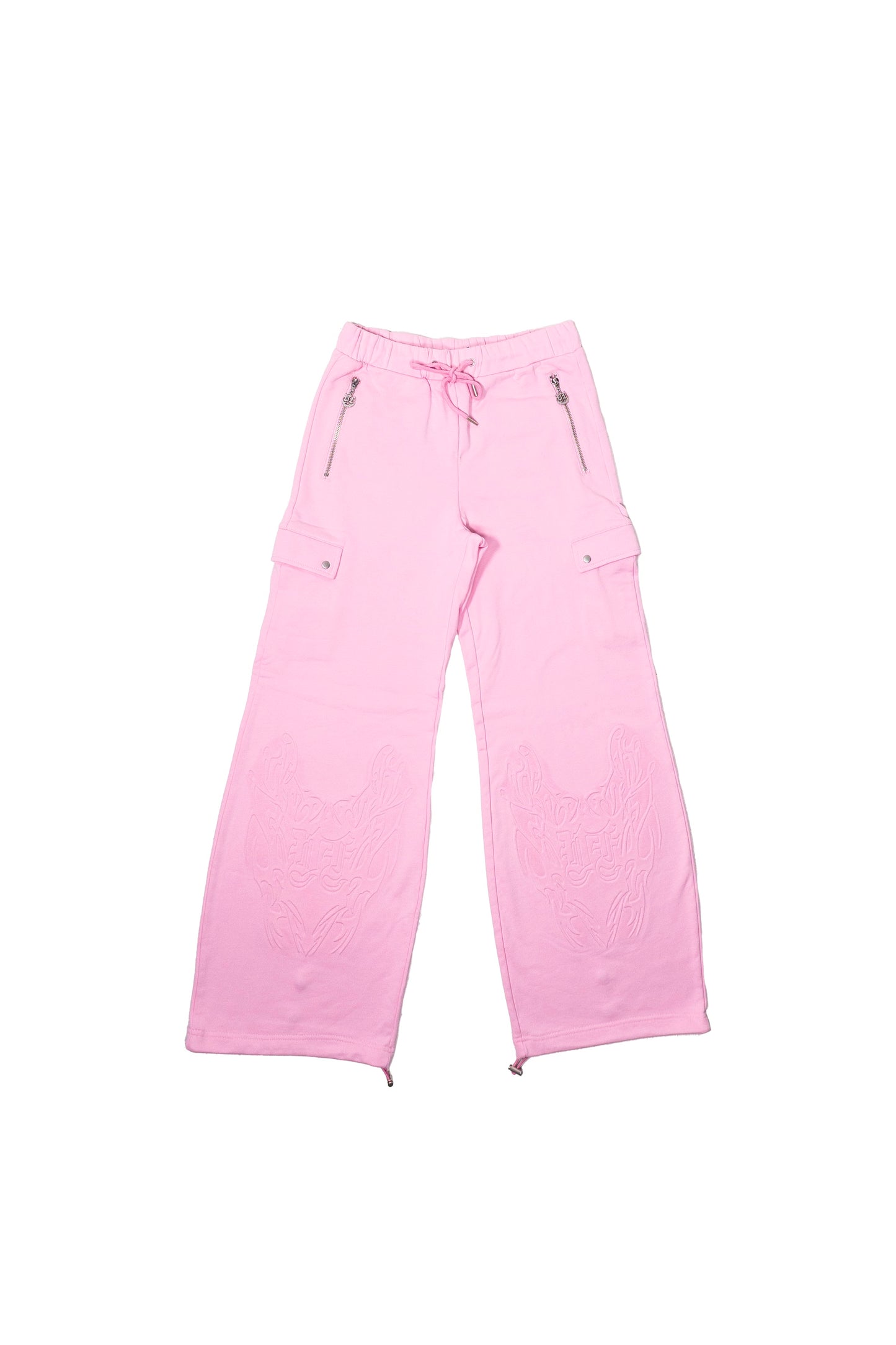 PINK EMBOSSED PANTS
