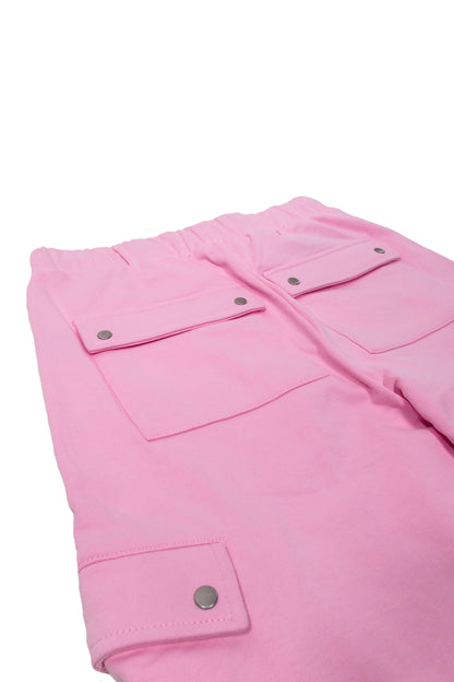 PINK EMBOSSED PANTS