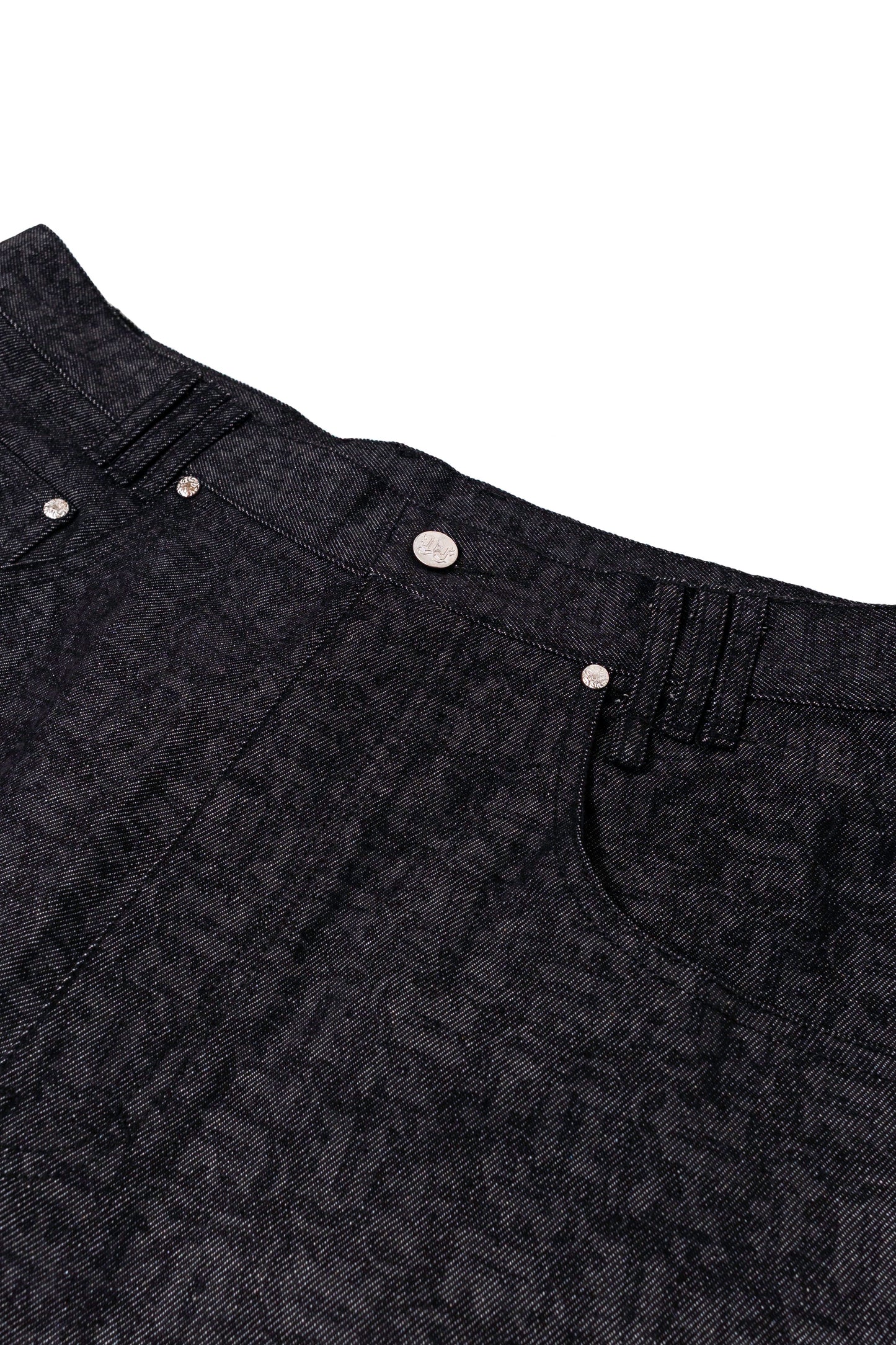 BLACK MONOGRAM JEANS UNISEX
