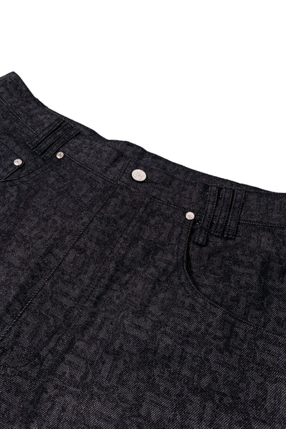 BLACK MONOGRAM JEANS UNISEX